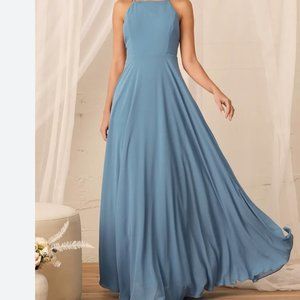 Mythical Kind of Love Slate Blue Maxi Dress - Lulus - Size Small